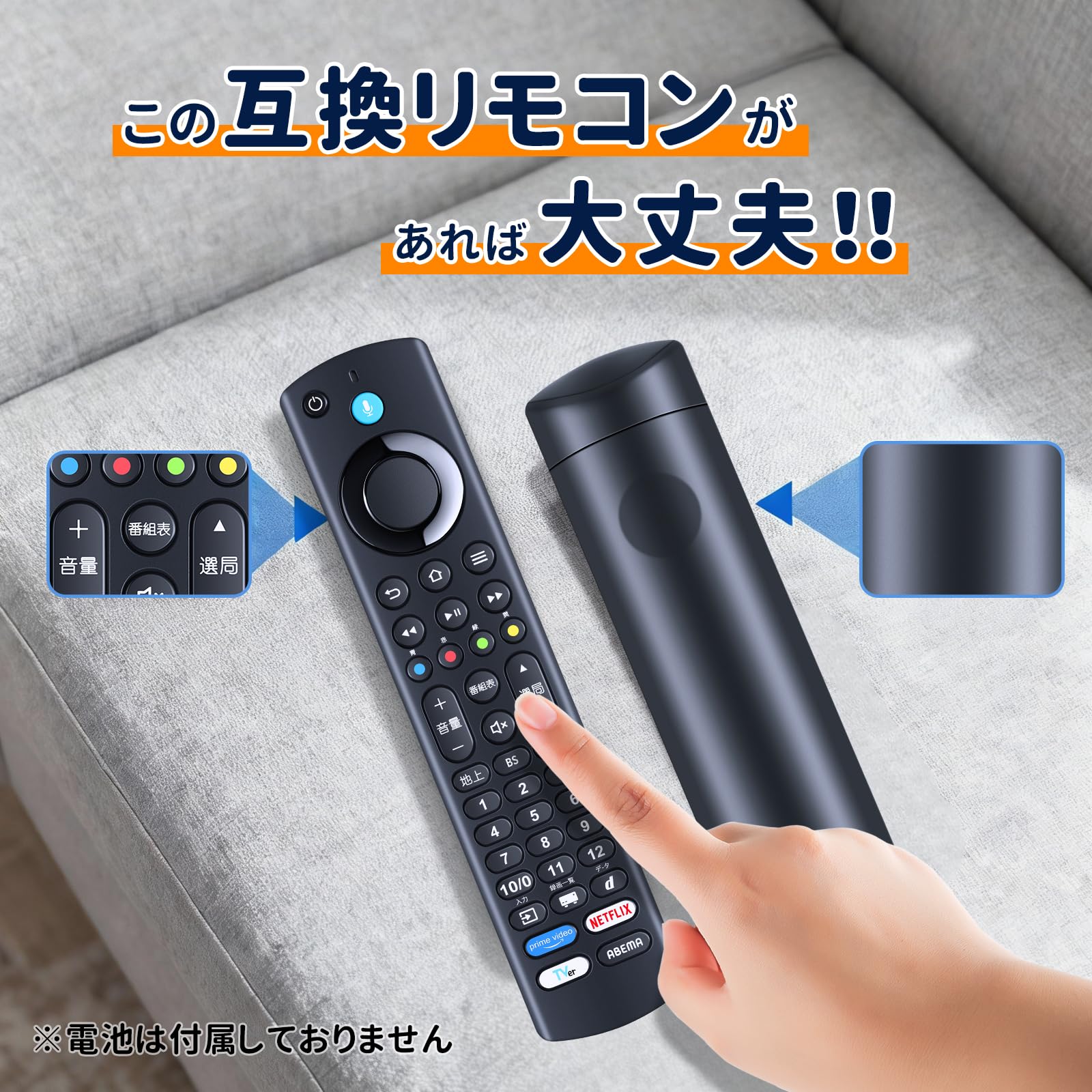 Amazon | WHENFOR テレビリモコン FUNAI用のリモコン (RF517) FRM
